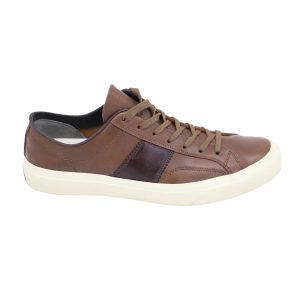 Tom Ford Burnished Cambridge Sneakers aus braunem Kalbsleder 7748930699324