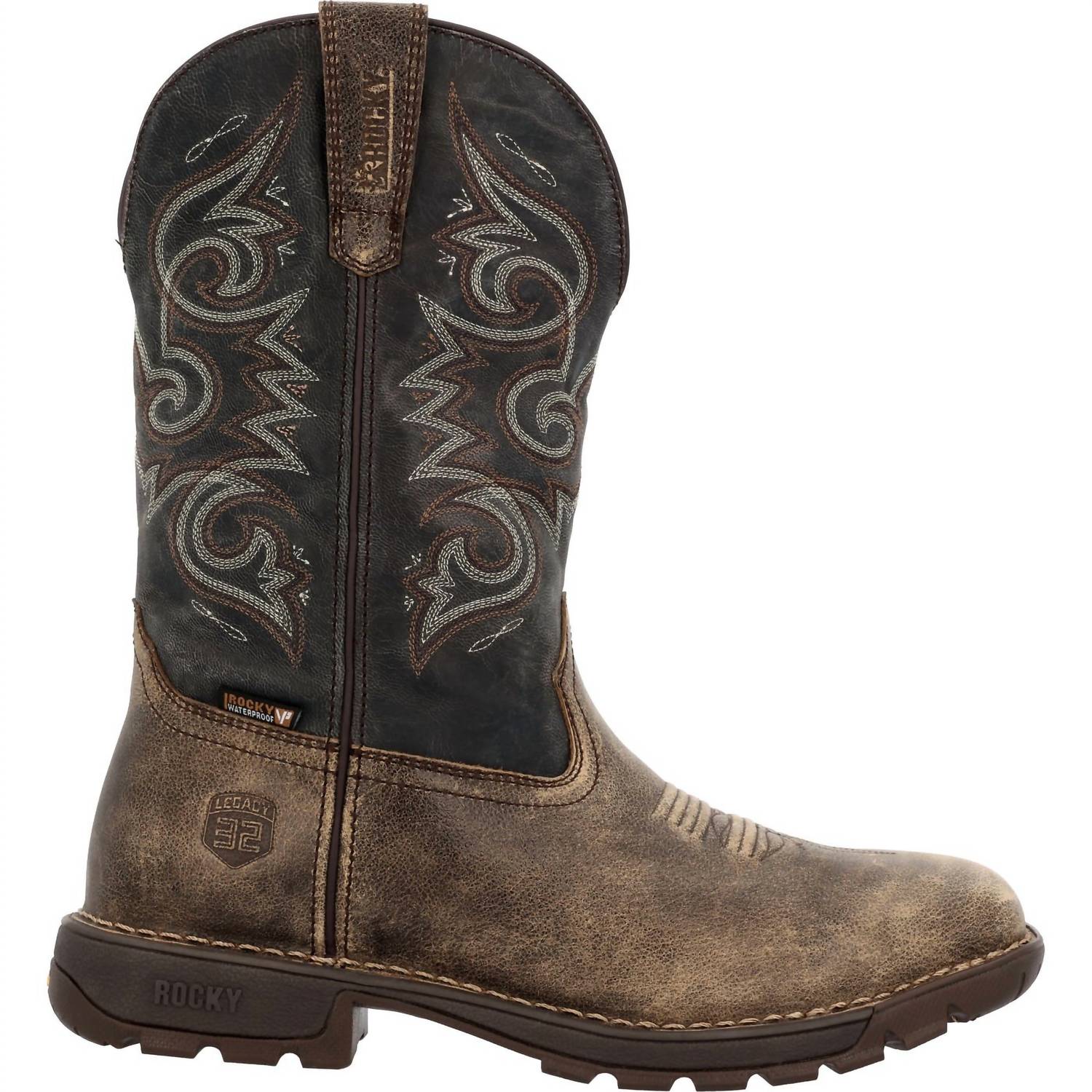 männers legacy 32 wasserdichter Pull-on Boot – mittlere Breite in braun/grau 7765032927292