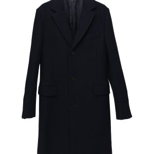 Hermes Langmantel aus Marineblau Wolle 7748651679804