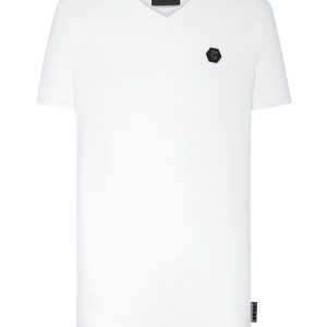 T-Shirt V-Ausschnitt ss Allover Schädel