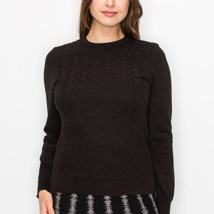 Soft Chevron Pattern Pullover 7832947064892
