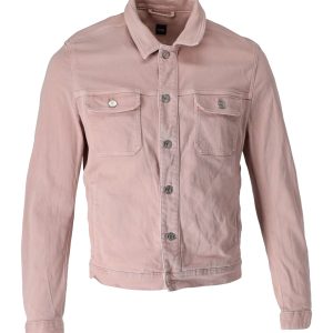 Hugo Boss Buttoned Jeansjacke aus rosa Baumwolle