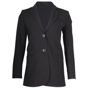Theory Einreihiger Blazer aus schwarzer Wolle 7748647845948