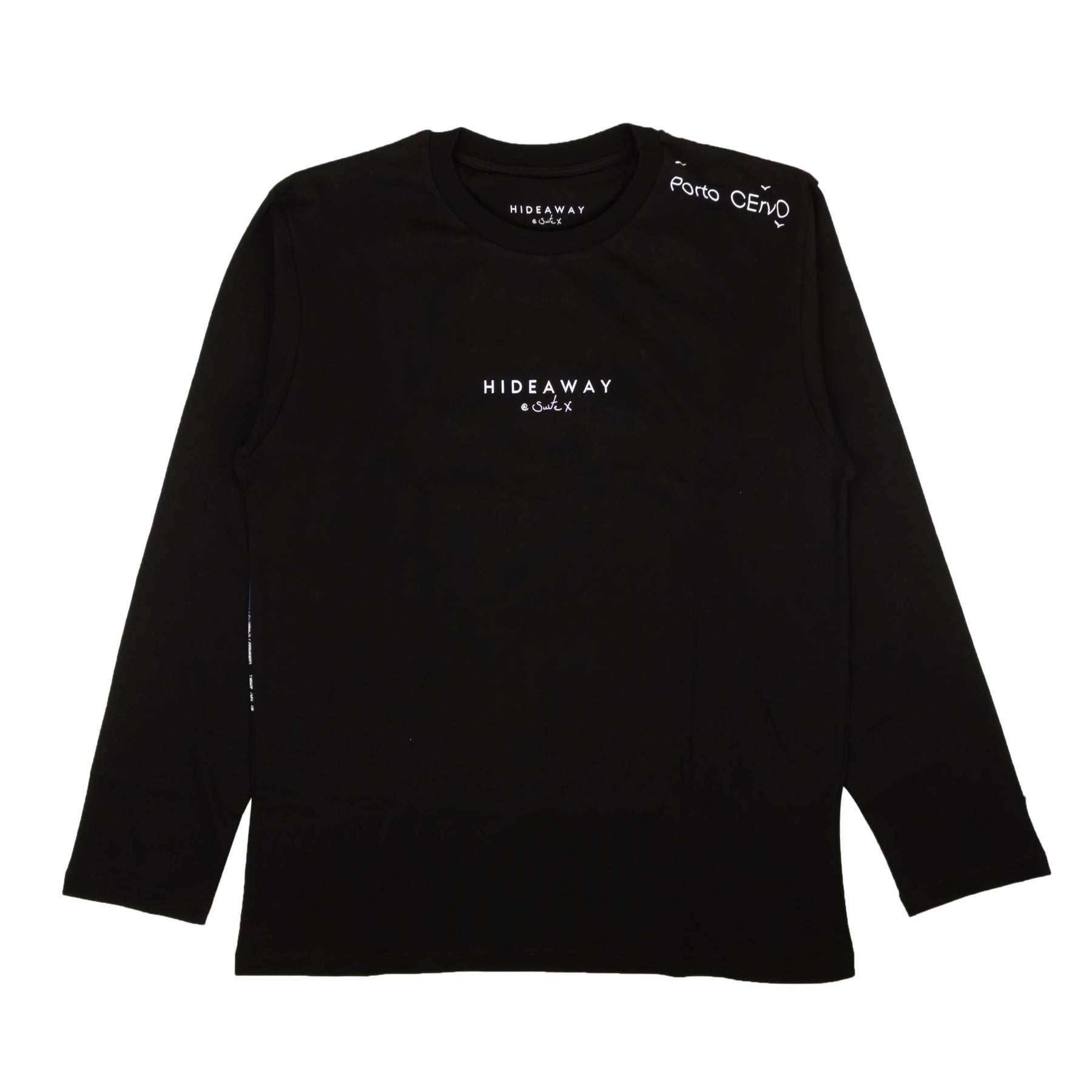 Hideaway Porto Cervo Langarm-T-Shirt – Schwarz