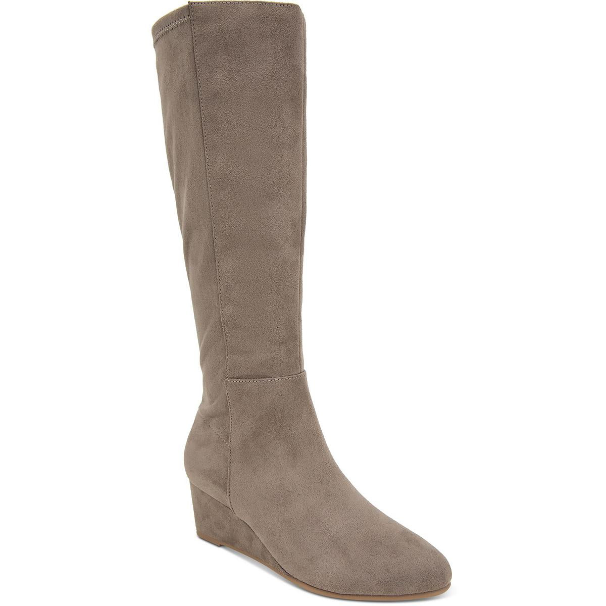 Keilstiefel aus Wildlederimitat von Jaylaa mit Reißverschluss