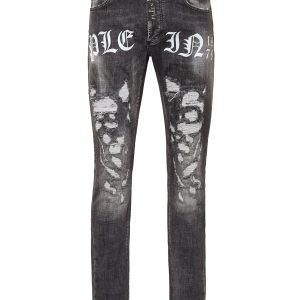 Denim Hose super gerade geschnitten philipp plein tm – 7670516973628