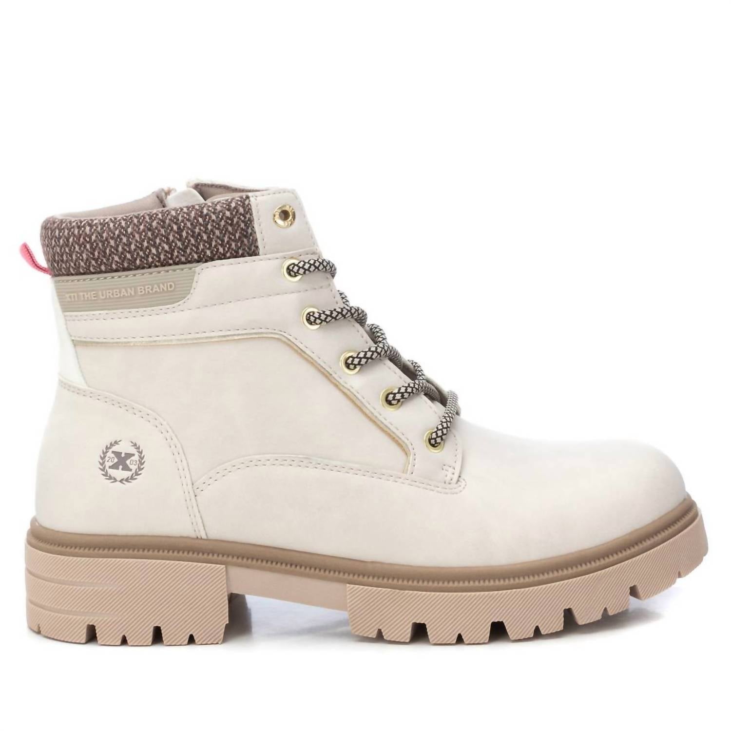 Damen-Stiefeletten im Combat-Stil in Ice – 7803880013884