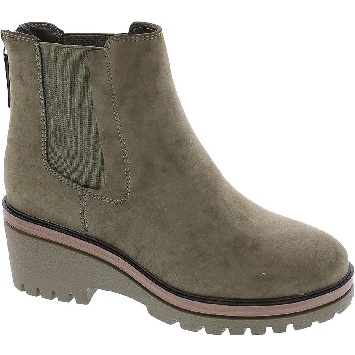 Sefi Chelsea-Stiefel aus Kunstleder mit Stollensohle