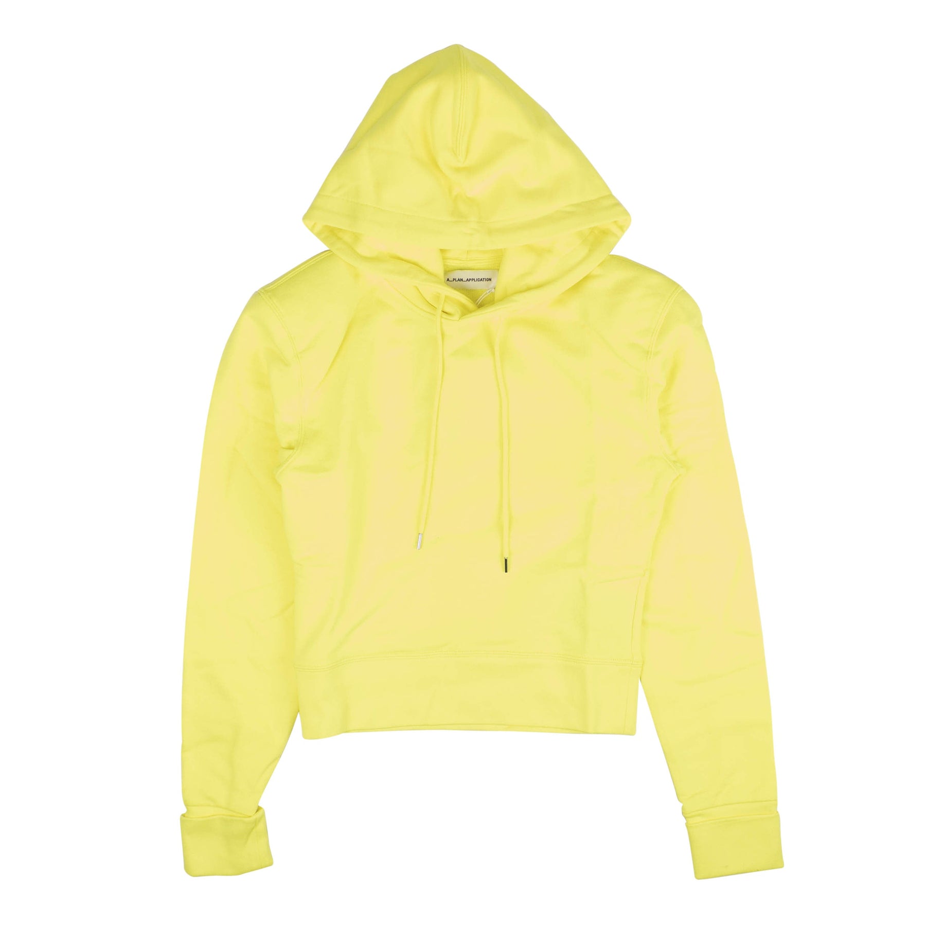 Kapuzenpullover aus neongelber Baumwolle