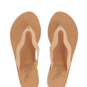 Flache Laconia-Sandalen in Nude 7733615067196