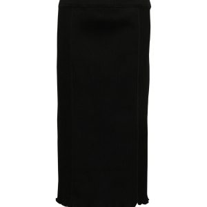 Theory Midirock aus schwarzem Polyamid 7764871184444 stricken