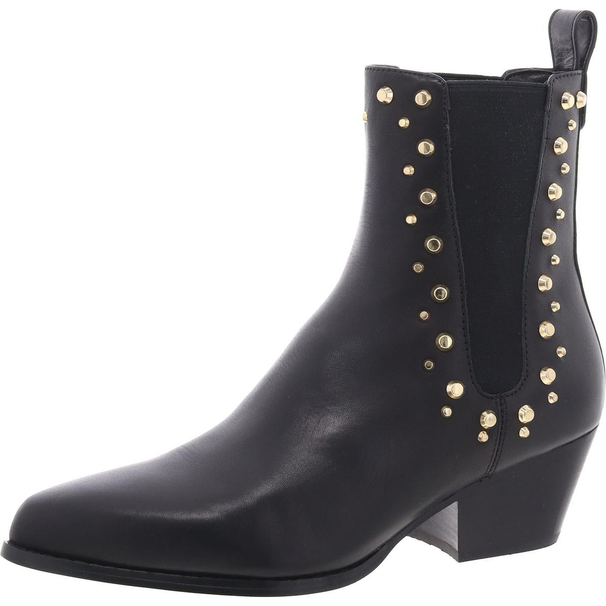 40F4CLME7L Chelsea-Stiefel aus Leder mit Schmucksteinen