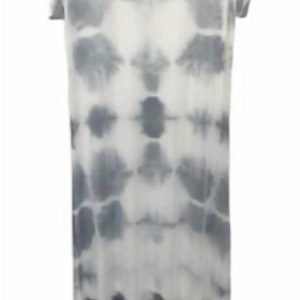 Kurzarm v Hals Maxikleid in Alligator Krawatte Farbstoff