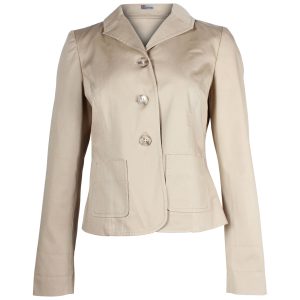 rot valentino Rückenband Detail Blazer aus beige Baumwolle 7748697227324