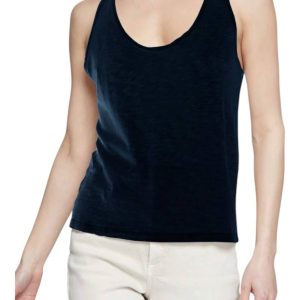 Scooped Tank Top in Marine 7833380356156