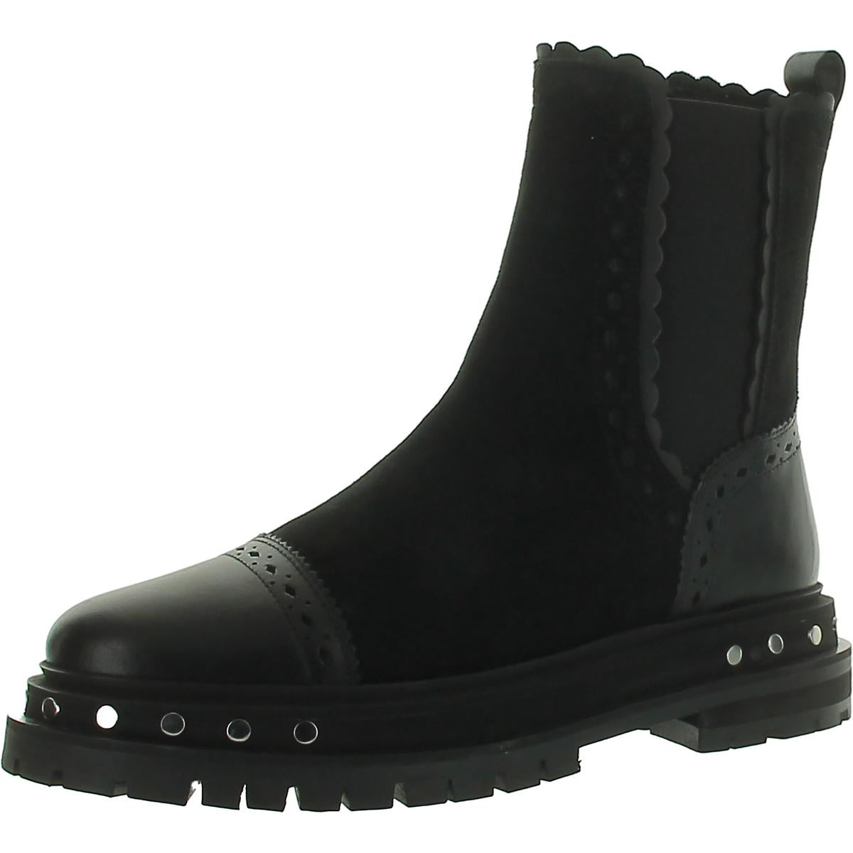 Chelsea-Stiefel aus Mixed-Media-Leder