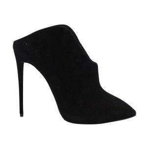Giuseppe Zanotti Olinda – spitze Pantoletten aus schwarzem Veloursleder