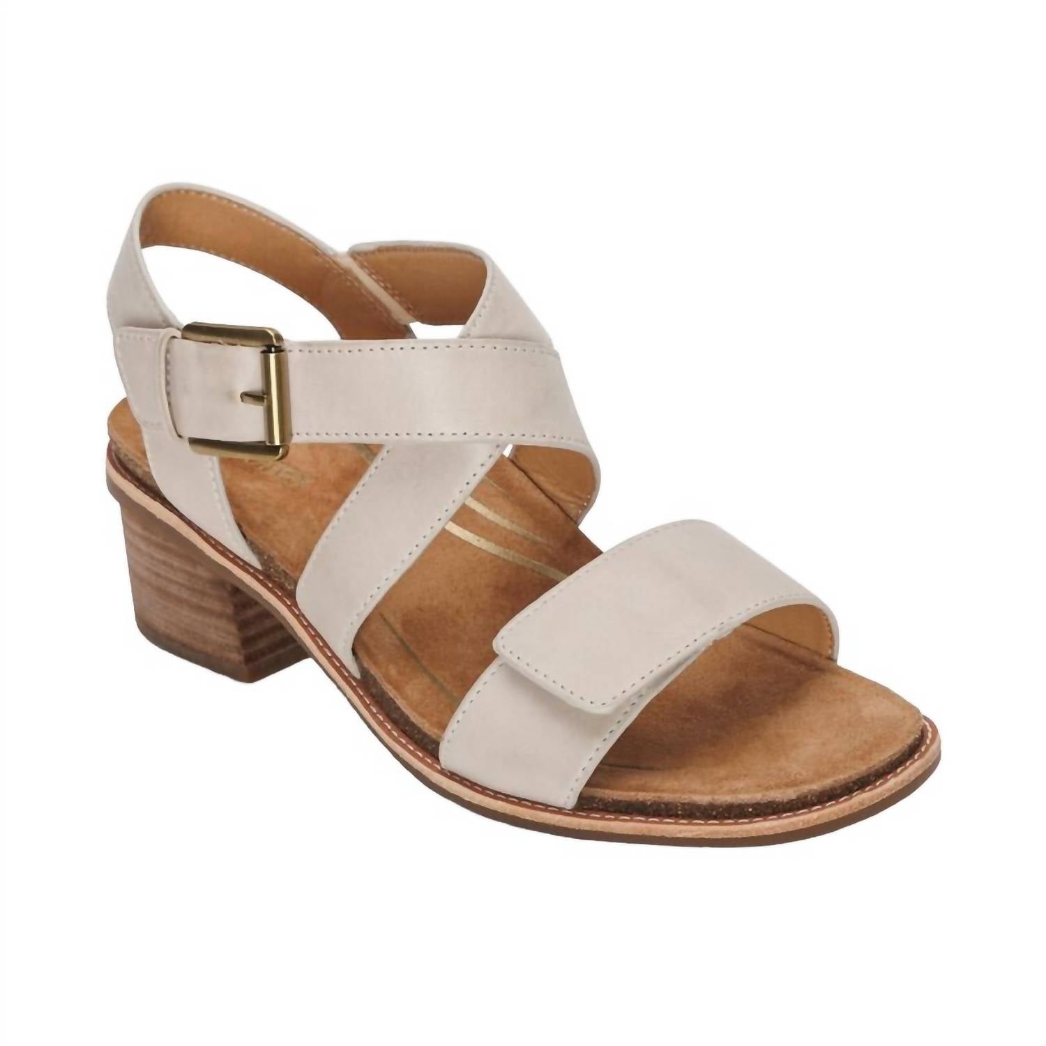 Damen kristin Block Absatz Sandale in Elfenbein 7749009244220