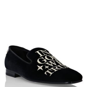 Velvet Loafers Stickerei Geld 7670502621244