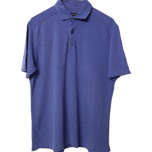 Ermenegildo Zegna Poloshirt aus blauer Baumwolle
