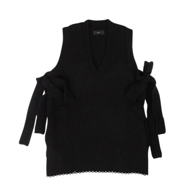 Ärmelloser Strickpullover aus Alanui-Kaschmir – Schwarz