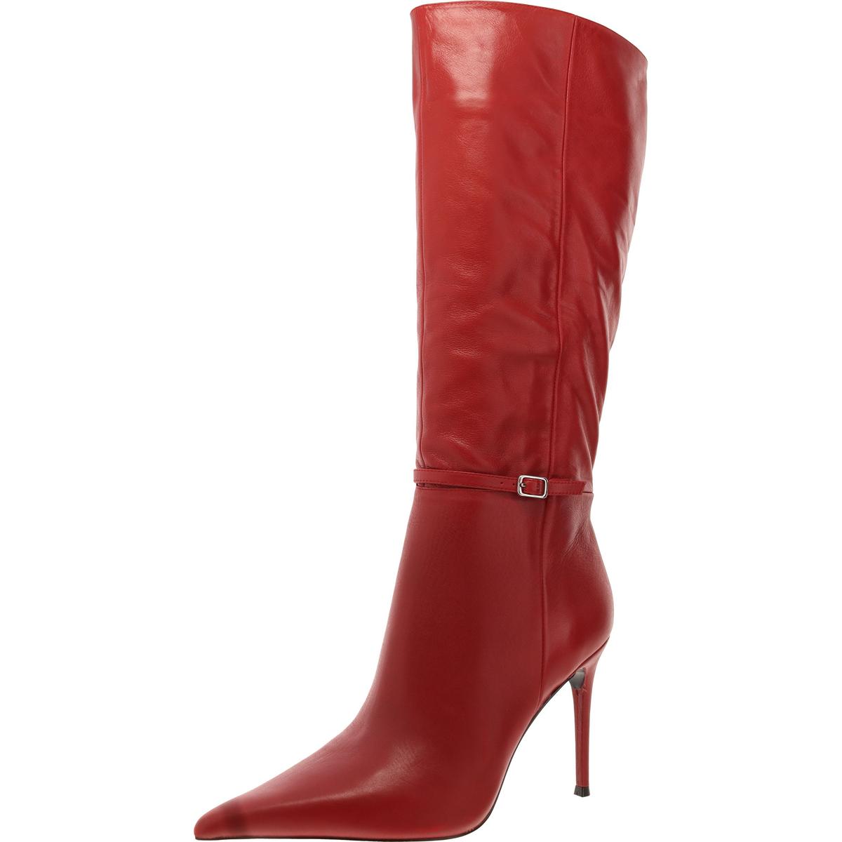 Voca Leder kniehohe Stiefel mit spitzer Zehenpartie