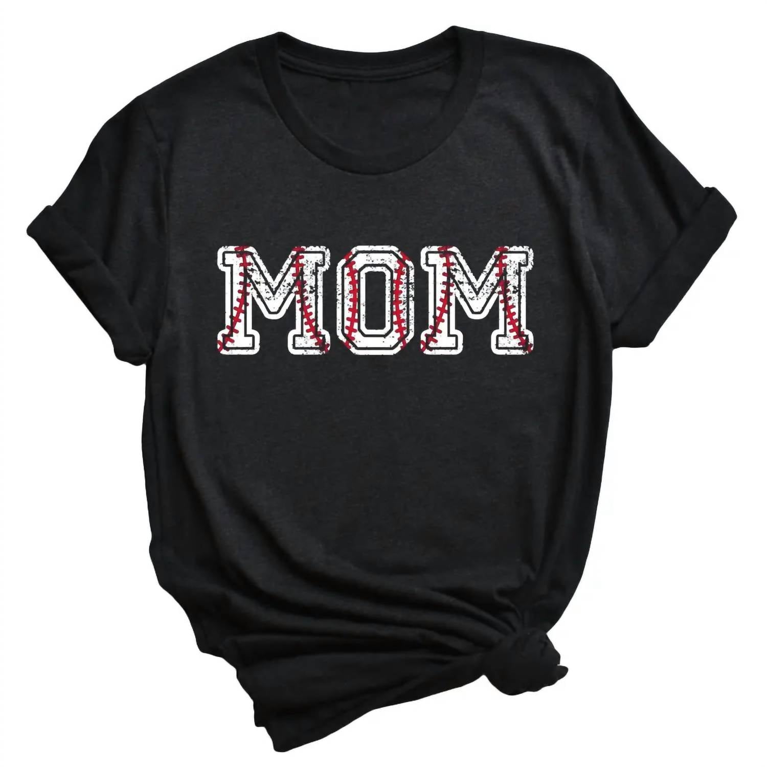 Damen Baseball Mama Tee in schwarz 7803862220860
