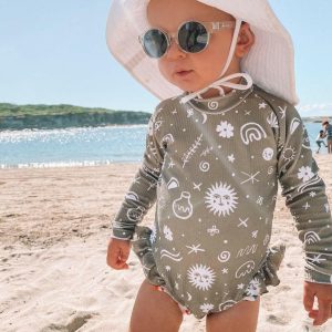 Zoe Rashguard Badeanzug – Oliven