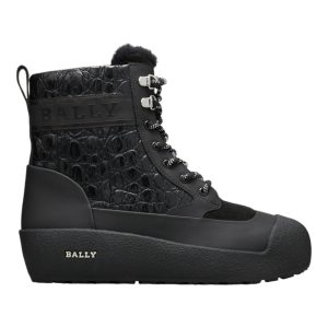 Bally Cuby 6234584 Curling-Stiefel aus Wildleder und Leder mit Shearling-Futter für Herren