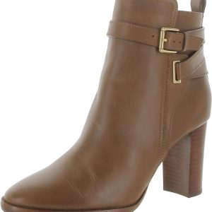 Madisyn Damen-Stiefeletten aus Leder mit gestapeltem Absatz