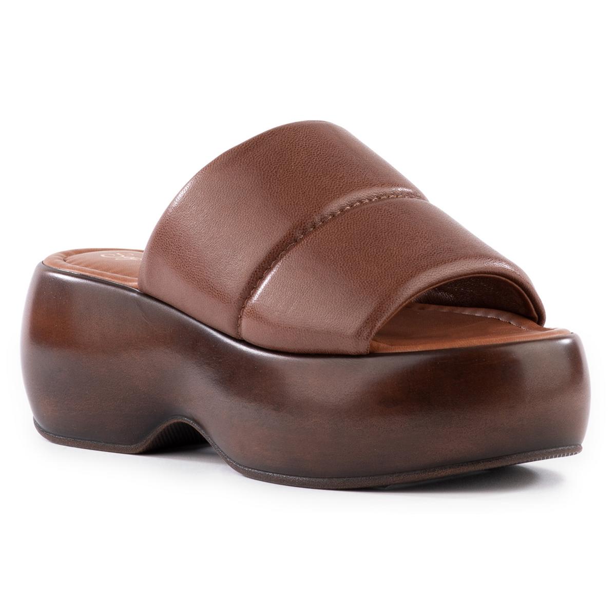 Sorry 'Bout It Peep-Toe-Plateausandalen aus Leder