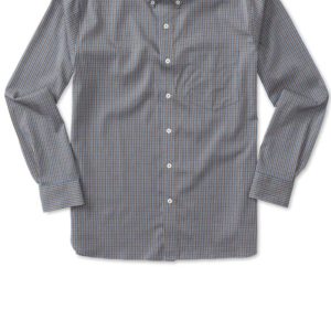 macon macon Performance Plaid Hemd in dunkelbraun