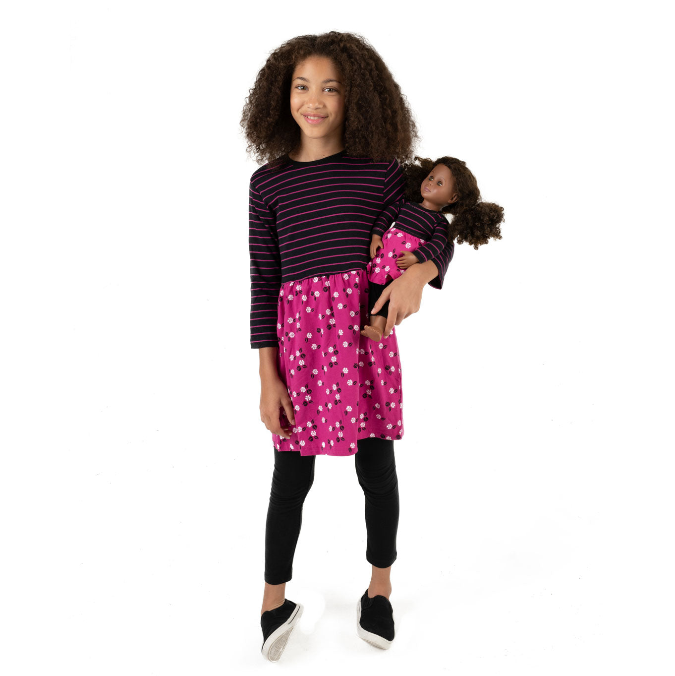 Mädchen und passende Puppe Rock Kleid