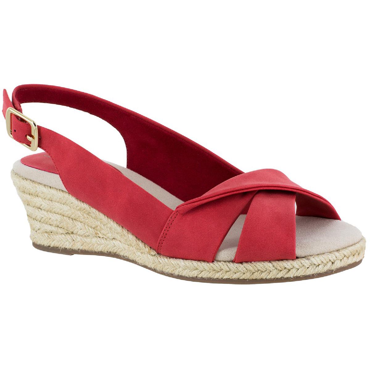 Maureen Kunstleder mit Fersenriemen Keilsandalen
