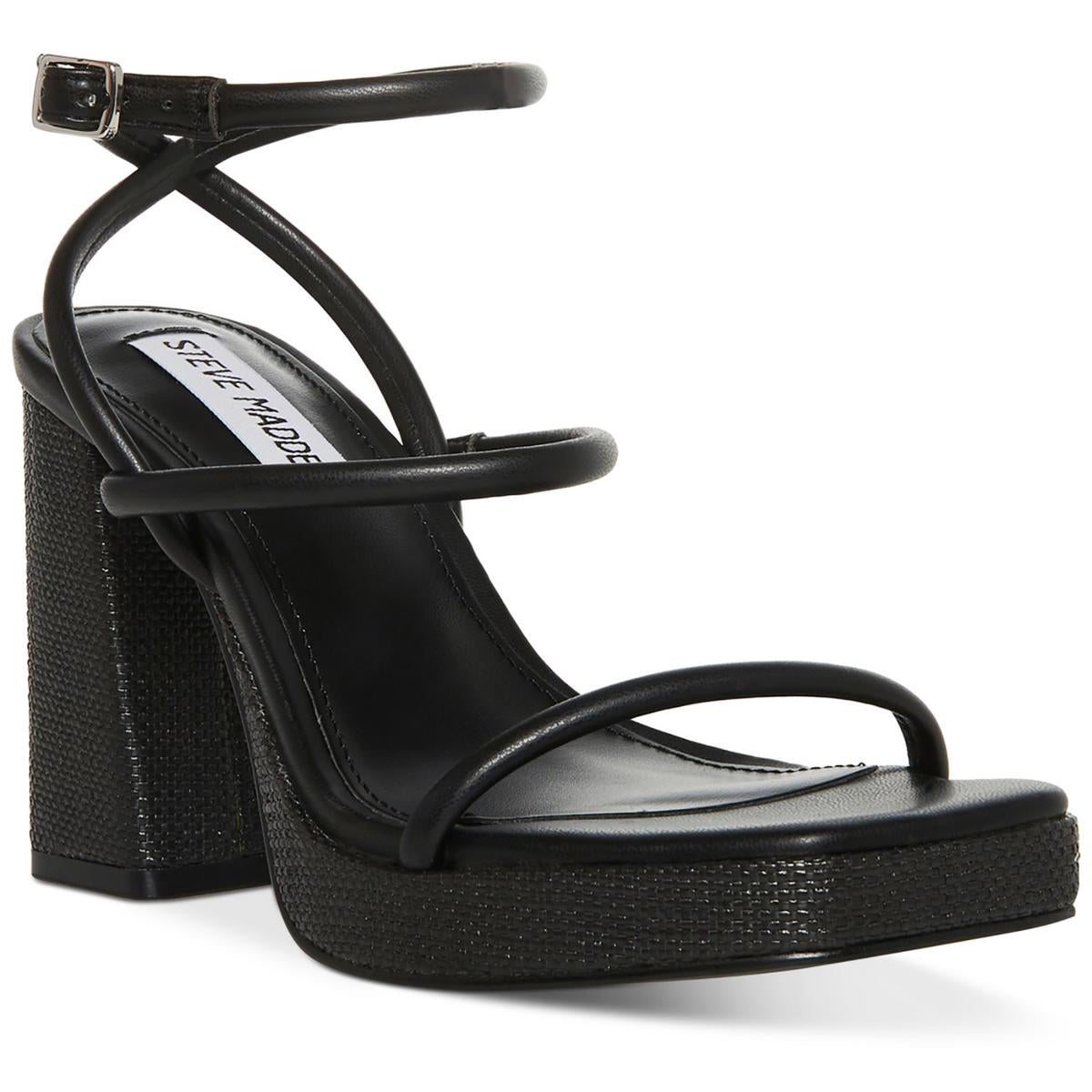 Pennie Kunstleder-Plattform mit Fersenriemen Sandalen