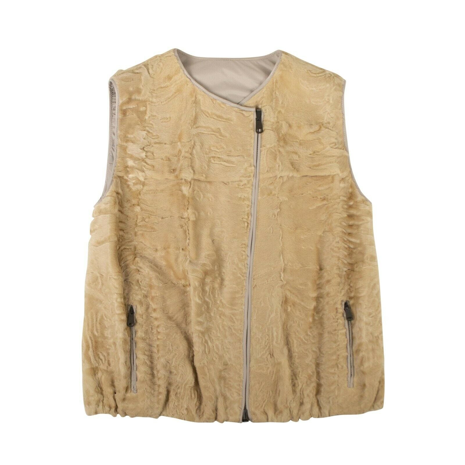 Wendejacke aus gelbem Astrachan-Fell 7151044263996