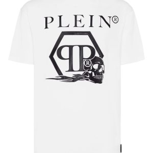 T-Shirt rund Hals ss Schädel und Plein