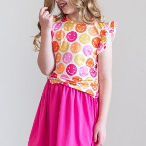Don’t Worry, Be Hippy S/S Rüschen-T-Shirt