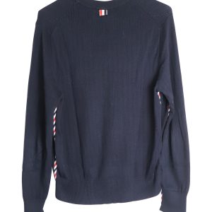 Thom Browne – Strickpullover aus marineblauer Baumwolle