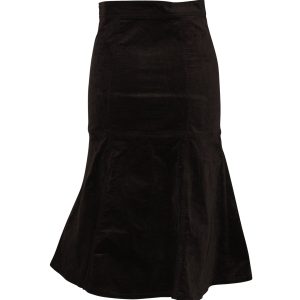 Zadig & Voltaire Fluted Midirock aus brauner Baumwolle 7764864794684