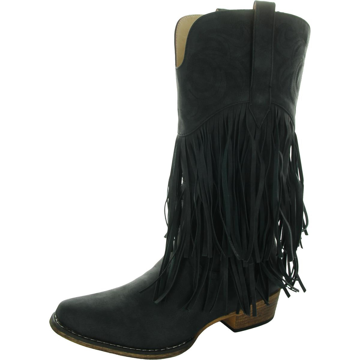 Tassel Stiefel mit mittlerem Absatz