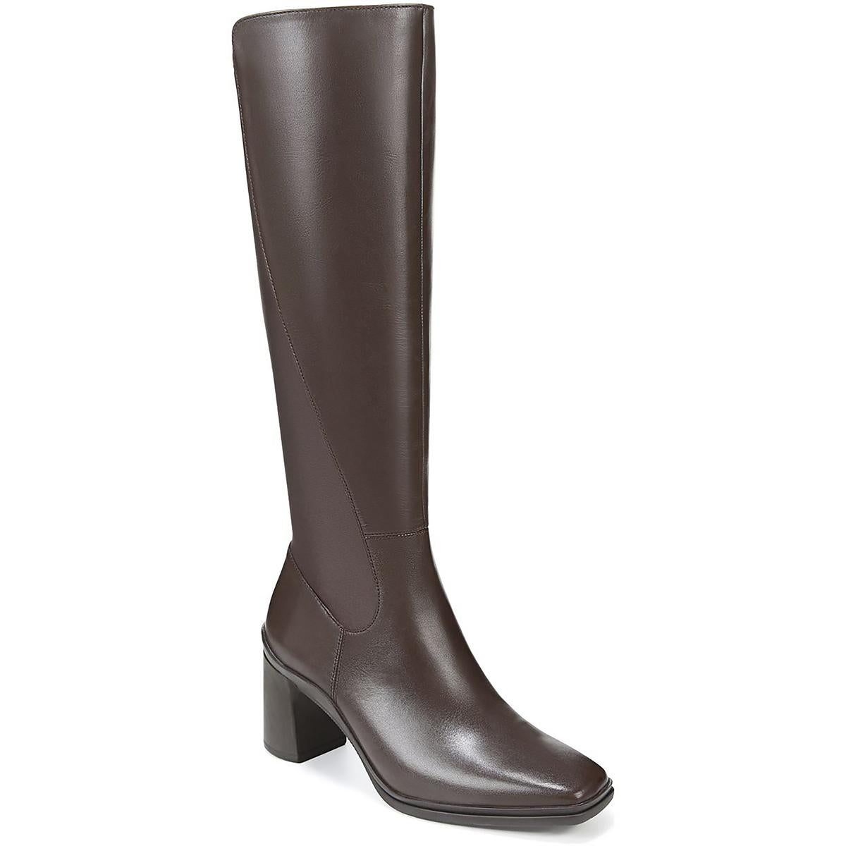 Axel 2 Leder quadratische Zehen kniehohe Stiefel