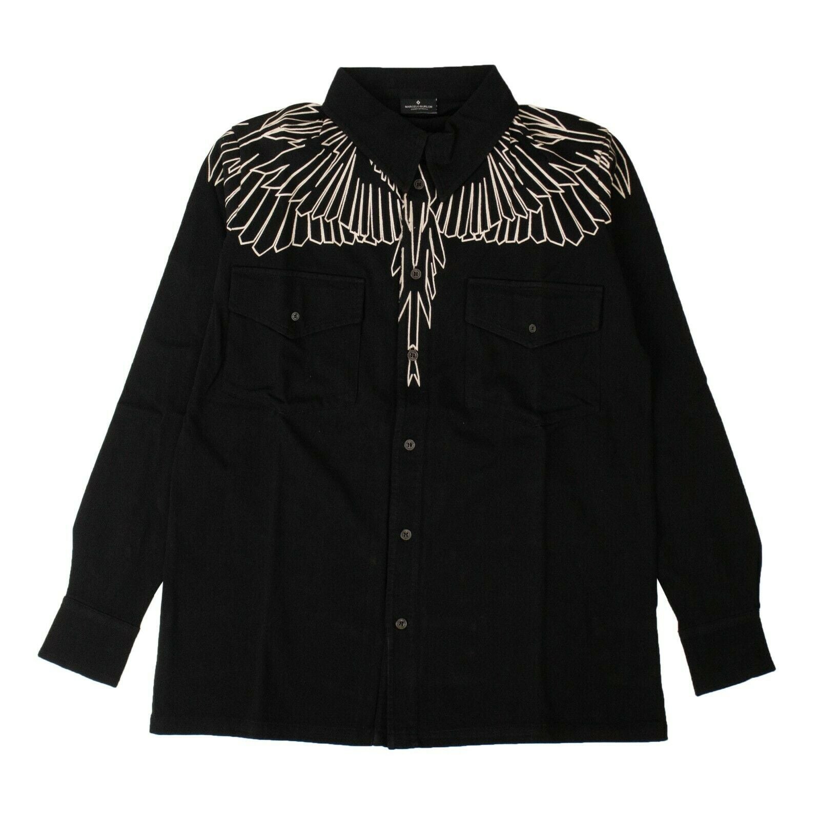 Herren-Hemd mit Knopfleiste „Black Wings“.