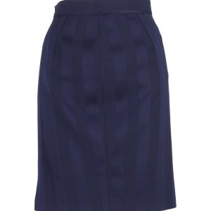 Thierry Mugler Streifenrock aus blauer Wolle