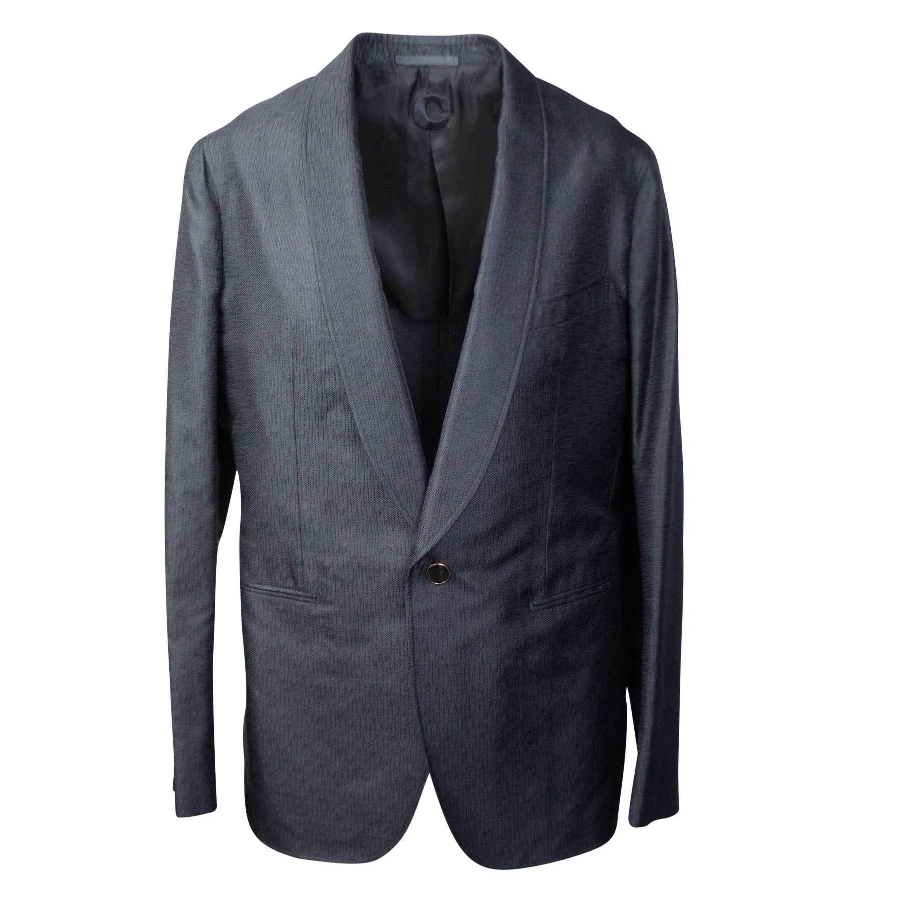 Einreihiger Blazer aus schwarzer Seide
