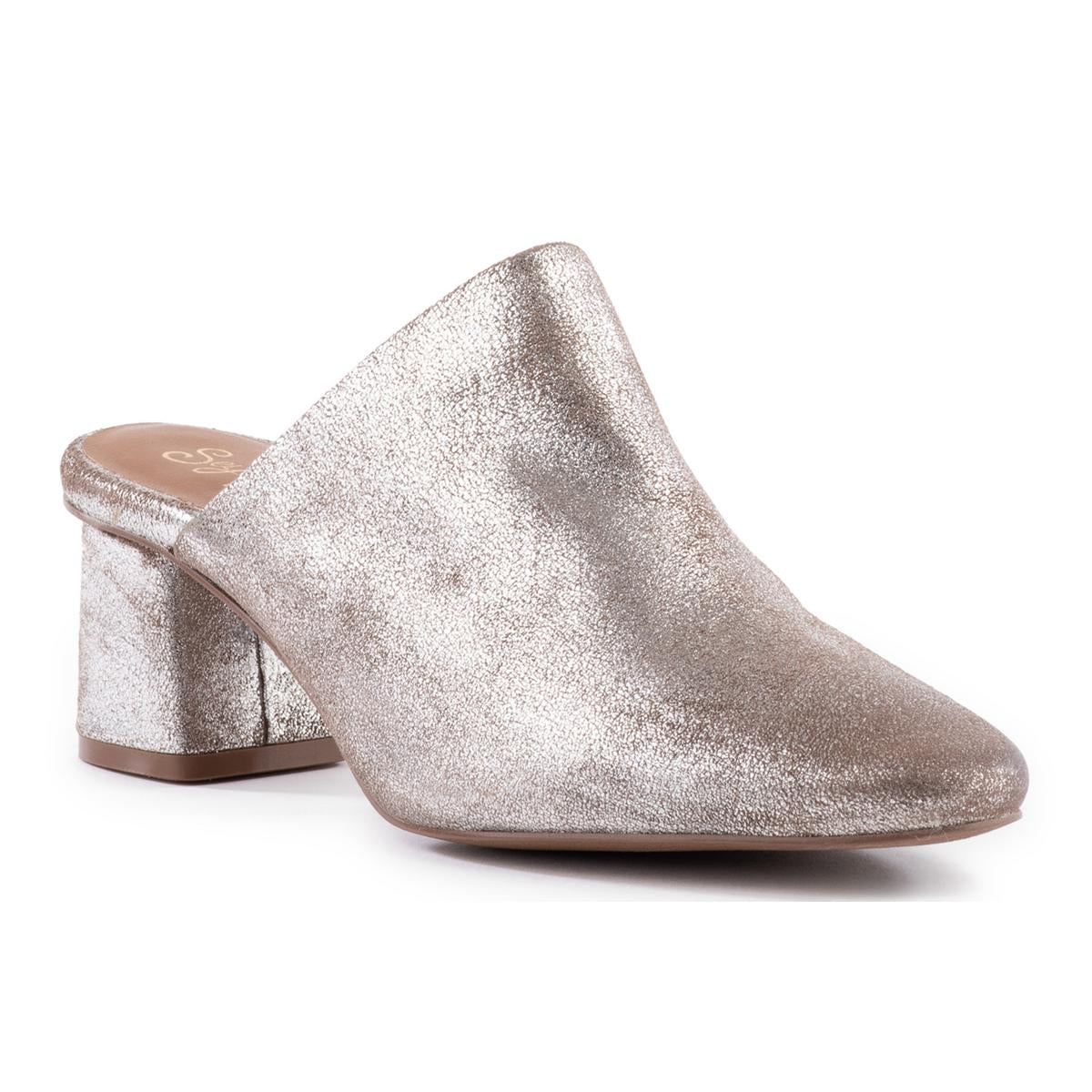 Muse Metallic-Wildleder-Pantoletten