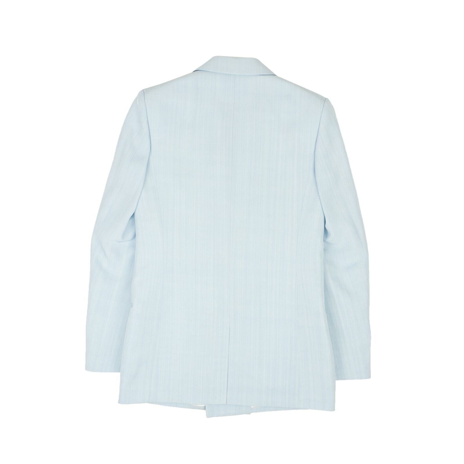 Hellblauer zweireihiger Blazer aus Viskose