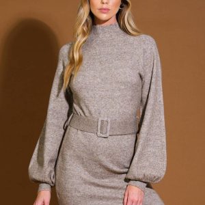 ALONG THE SHORELINE Pullover Midikleid