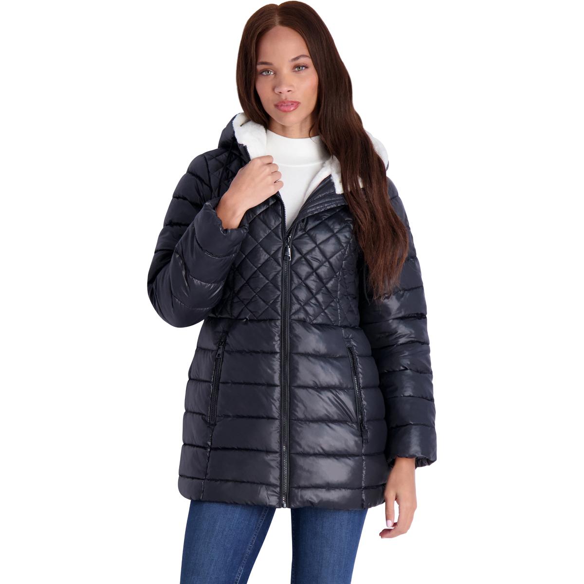 Glacier Shield Winterpuffer Mantel mit Kunstfell Futter