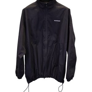 Balenciaga Windbreaker Jacke aus schwarzer Baumwolle 7733803417660